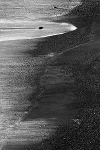Превью обои песок, море, берег, чб