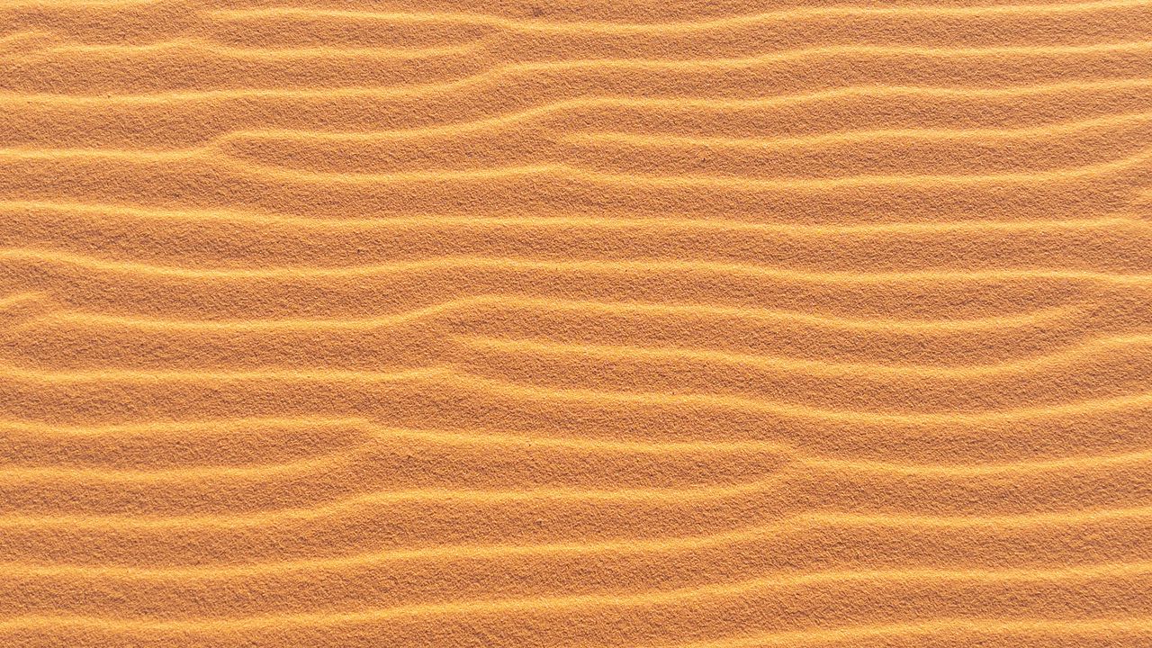 Обои песок, поверхность, волны, текстура, коричневый