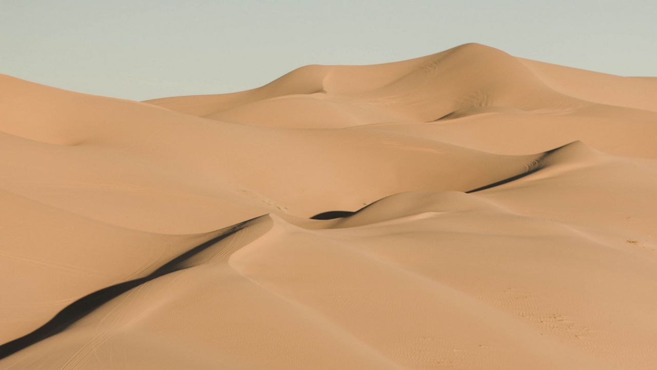 Обои песок, пустыня, барханы, холмы, тень
