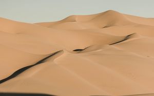 Превью обои песок, пустыня, барханы, холмы, тень