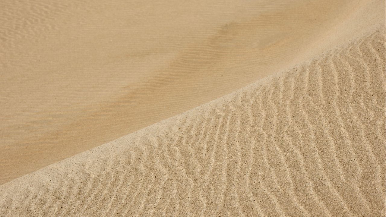 Обои песок, пустыня, барханы, волны, следы