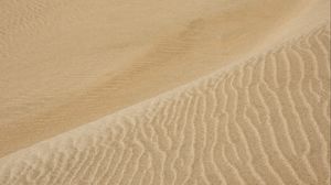 Превью обои песок, пустыня, барханы, волны, следы
