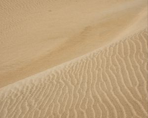 Превью обои песок, пустыня, барханы, волны, следы