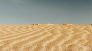Превью обои песок, пустыня, горизонт, небо