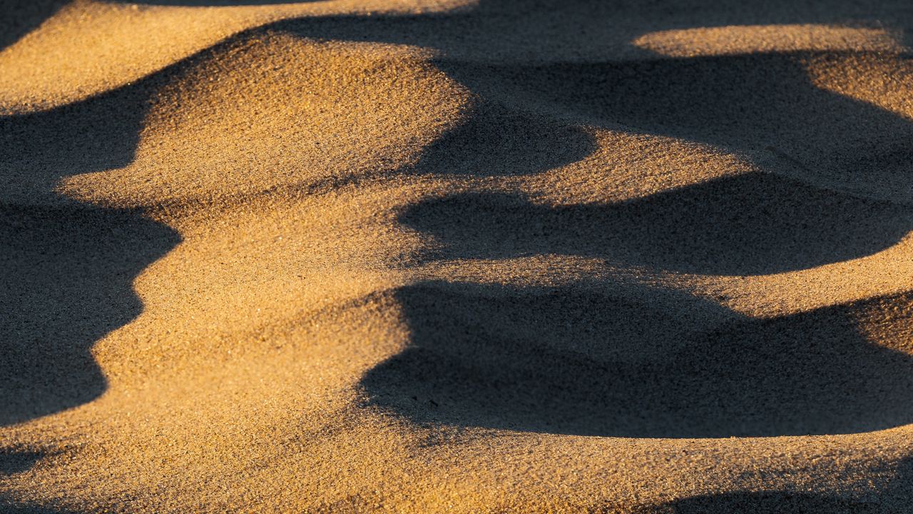 Обои песок, пустыня, песчаный, тень, текстура