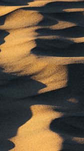 Превью обои песок, пустыня, песчаный, тень, текстура