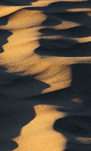Превью обои песок, пустыня, песчаный, тень, текстура