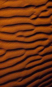 Превью обои песок, рельеф, волны, поверхность, коричневый