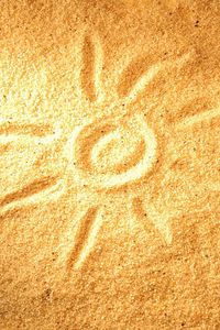 Превью обои песок, рисунок, солнце