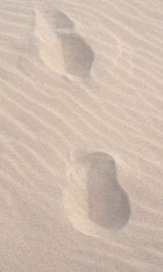 Превью обои песок, следы, пляж