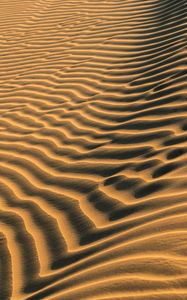 Превью обои песок, следы, волны, пустыня