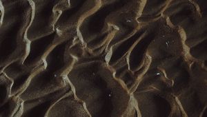 Превью обои песок, текстура, волны, пляж