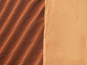 Превью обои песок, волны, рельеф, текстура, коричневый, оттенки