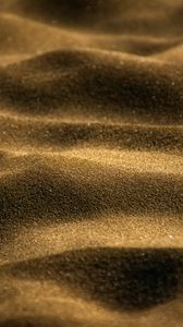 Превью обои песок, волны, рельеф, макро, коричневый