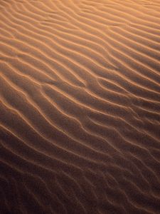Превью обои песок, волны, рябь, текстура, коричневый