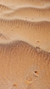 Превью обои песок, волны, следы, текстура, пустыня