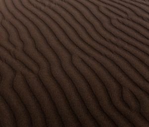 Превью обои песок, волны, волнистый, пустыня, следы, текстура