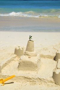 Превью обои песок, замок, берег, море