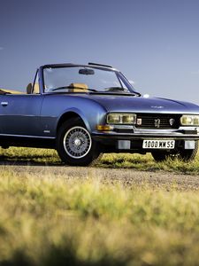 Превью обои peugeot 504, v6, кабриолет, поле