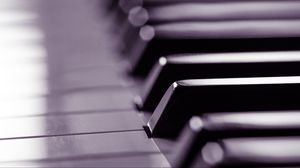Превью обои пианино, клавиши, черно-белый, музыка