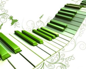 Превью обои пианино, клавиши, красочный, узор