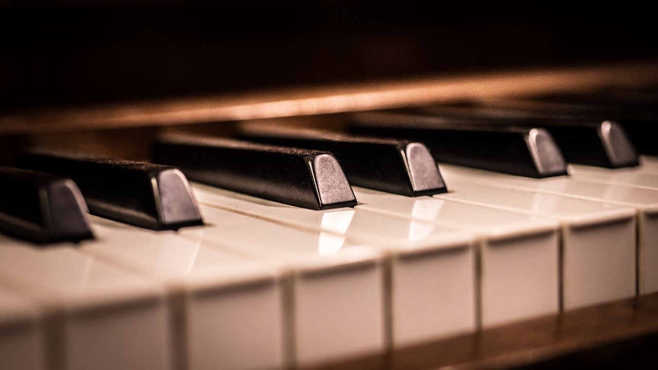 Обои пианино, клавиши, макро, рояль