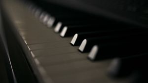 Превью обои пианино, клавиши, макро, фокус