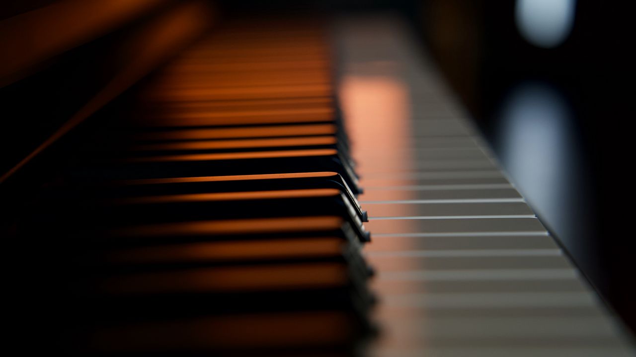 Обои пианино, клавиши, макро, музыкальный инструмент