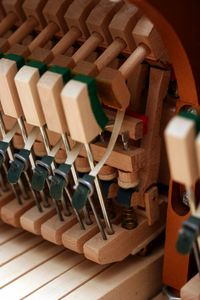 Превью обои пианино, клавиши, макро, деревянный