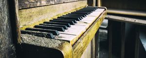 Превью обои пианино, старое, пыль, клавиши