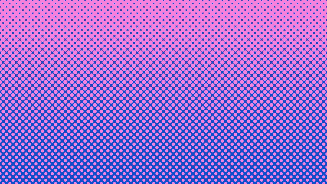 Обои пиксели, круги, градиент, точки, текстура, розовый