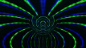Превью обои пиксели, точки, линии, разноцветный, зеленый, синий