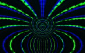 Превью обои пиксели, точки, линии, разноцветный, зеленый, синий