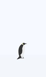 Превью обои пингвин, минимализм, снег
