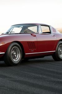 Превью обои pininfarina, ferrari, 275, gtb, красный, вид сбоку