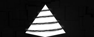 Превью обои пирамида, свечение, спираль, поверхность, объем