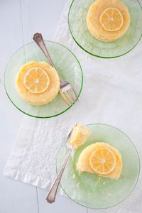 Превью обои пирожное, лимон, десерт, тарелка