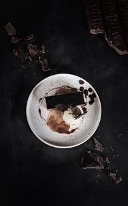 Превью обои пирожное, мороженое, шоколад, десерт, еда