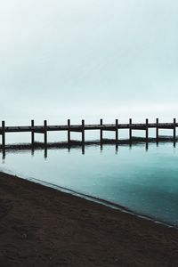 Превью обои пирс, вода, пляж, побережье