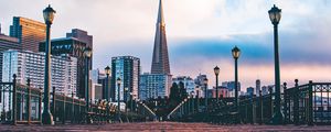Превью обои пирс, здания, мост, сан-франциско, сша
