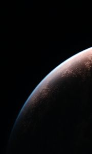 Превью обои планета, космос, круг, темный