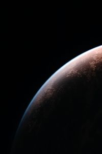 Превью обои планета, космос, круг, темный