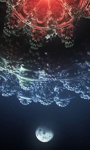 Превью обои планета, поверхность, свечение, рельеф, космос