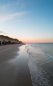 Превью обои пляж, берег, море, скалы, пейзаж