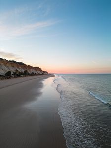 Превью обои пляж, берег, море, скалы, пейзаж