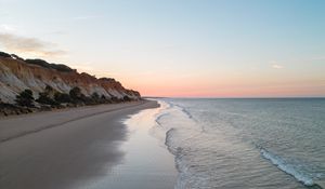 Превью обои пляж, берег, море, скалы, пейзаж