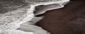 Превью обои пляж, берег, море, волны, морская пена, природа