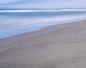 Превью обои пляж, горизонт, песок, побережье, море