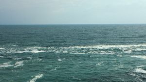 Превью обои пляж, море, горизонт, побережье
