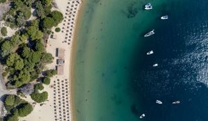 Превью обои пляж, море, лето, вид сверху